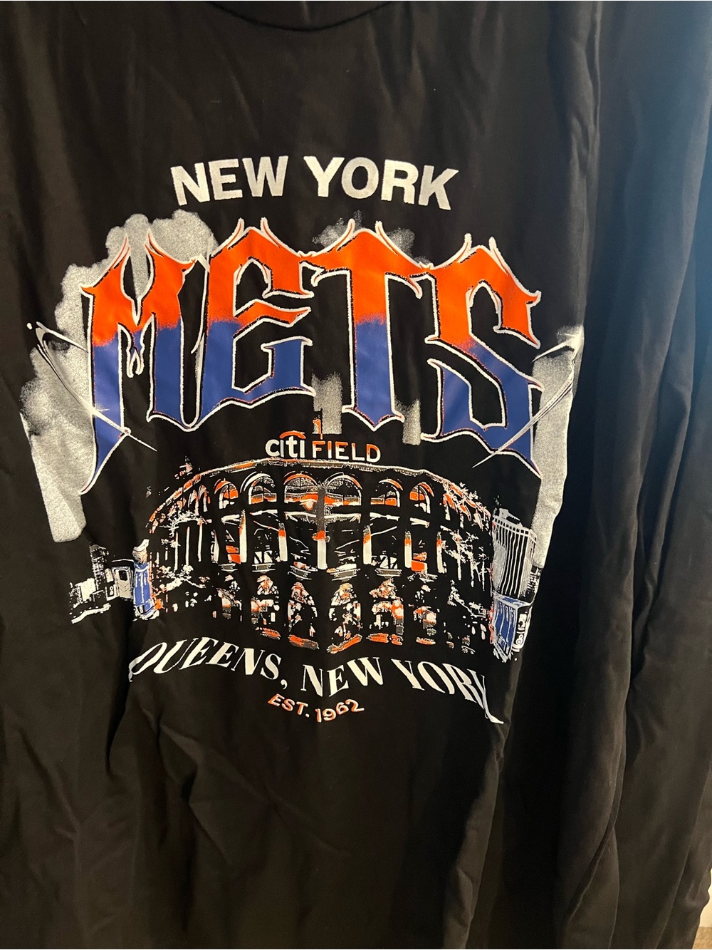New York Mets Graphic Long sleeve shirt  - Black